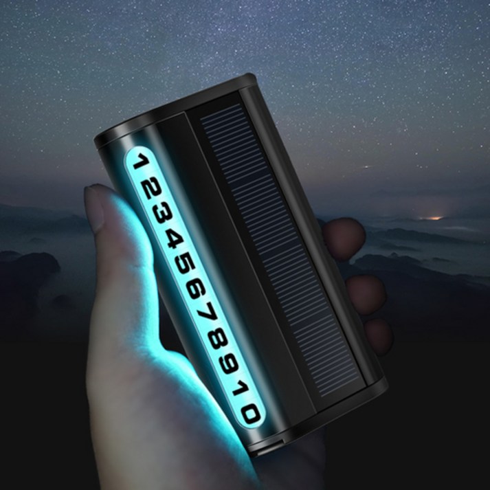 모런 태양광 LED 주차번호판 자동차 전화번호판 야광 주차알림판 차량 연락처, 1개, 단일색상 모런 태양광 LED 주차번호판 자동차 전화번호판 야광 주차알림판 차량 연락처, 1개, 단일색상