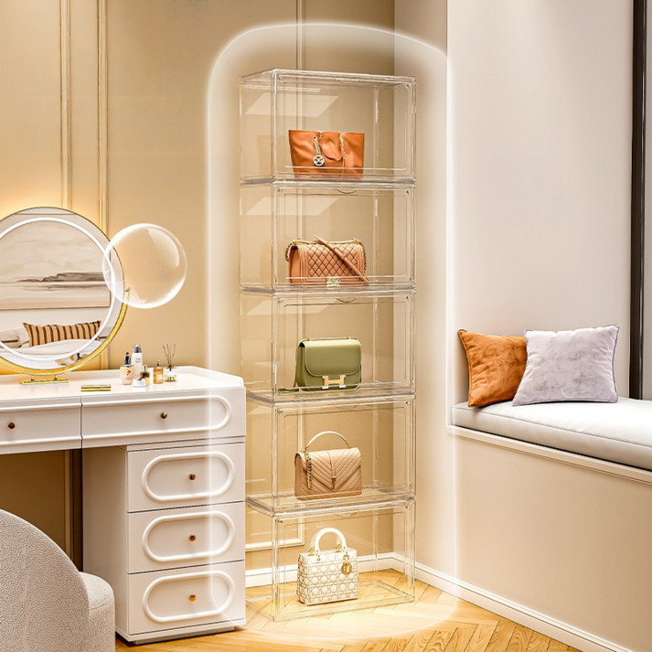 다용도 수납장리함 투명 아크릴 가방보관함 피규어수납장
