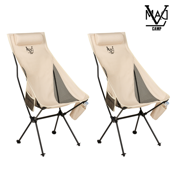 내셔널지오그래픽캠핑의자 매드캠프 폴딩형 캠핑 의자 접이식 경량형 경량체어, 1+1베이지, 2개
