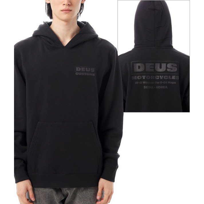 국내매장판 데우스 BARRETT 후드 DMF238098 BLK 배럿 후디