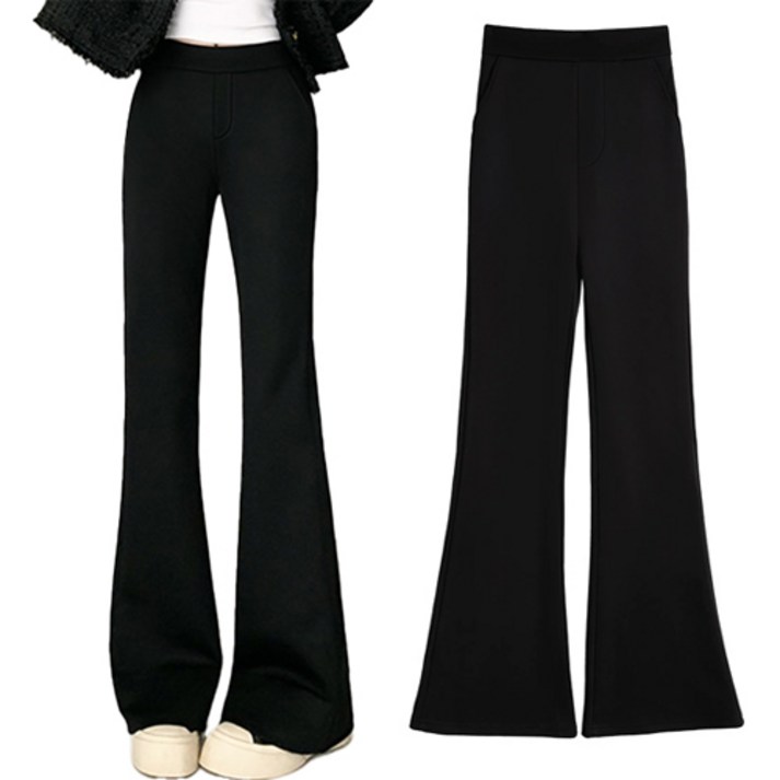 핑크셀럽 여성 밴딩 부츠컷 슬랙스 팬츠