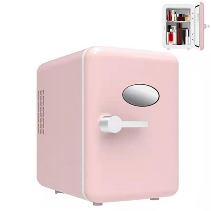 닝타우스 초소형 화장품 무소음 미니 냉장고 6L, PA1-12L(핑크색)