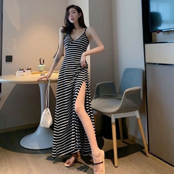 시원한 여름 무드 여성용 휴양 롱 드레스 하객룩 시원한 여름 무드 여성용 휴양 롱 드레스 하객룩