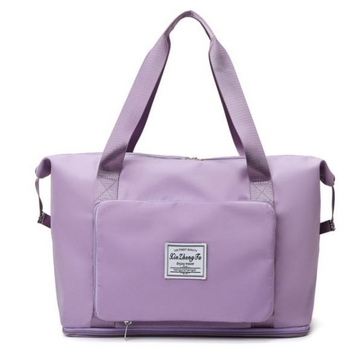 접이식 대용량 방수 더플 가방 여성용 여행 토트 휴대용 숄더 백, 단일색상 20230119