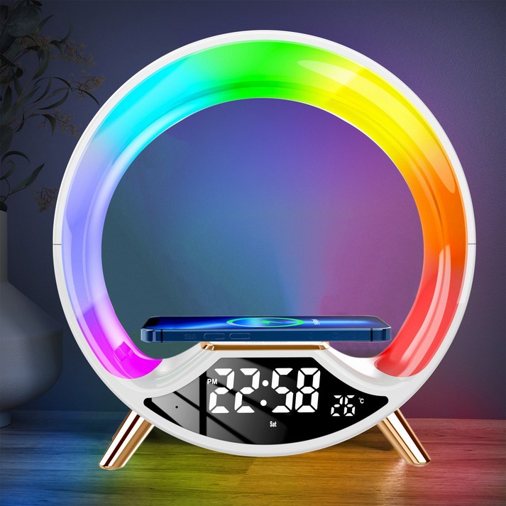rgb조명 Meyuge LED 고속 무선충전 무드등 rgb 조명 시계의 총칭 블루투스 스피커