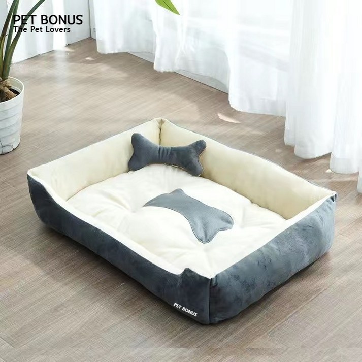 펫보너스 뼈다귀 베개 초대형 강아지 방석 소파