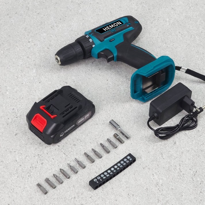 헤이즈 터크원 무선 전동 드릴 미니 드라이버 공구 세트, 1개, 본품  배터리1개