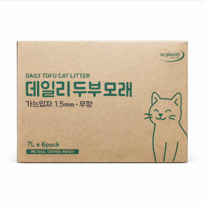 데일리 고양이 두부모래 1.5mm 가는입자 고양이모래