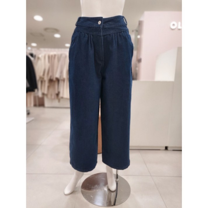 올리브데올리브 허리 셔링 와이드 데님 팬츠 YJ4SL150 1414681