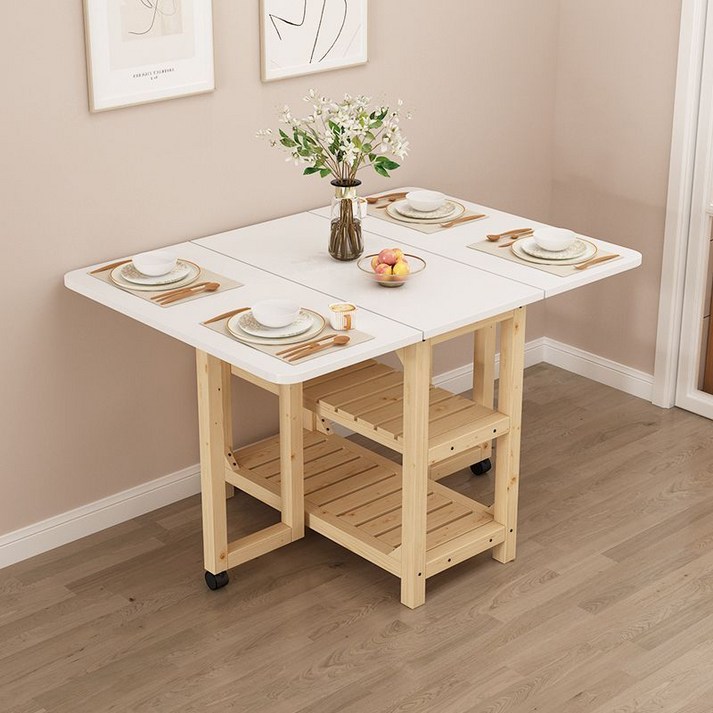 주방 홈바 간이 접이식 다용도 이동식 2인용4인용 식탁세트