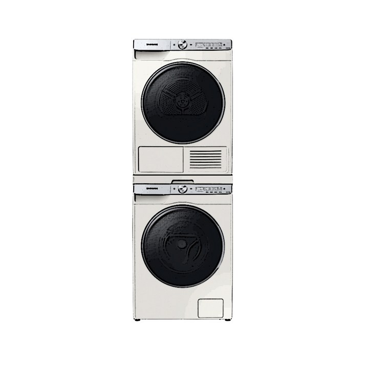 삼성전자 그랑데AI 세탁기 WW10TP34DSG + 건조기 DV90T5740SE 10kg + 9kg 방문설치