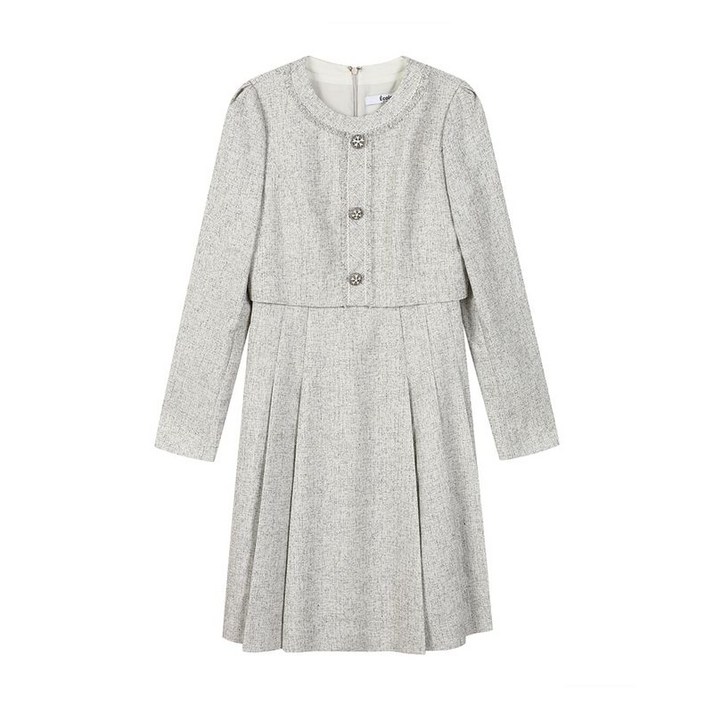 에꼴드파리 라운드넥 쓰리버튼 원피스 RB33WOCE34Z