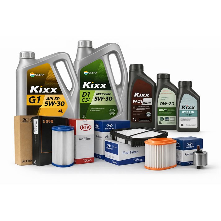 GV80 JX1 20/24년형 20-27년식 GDI 람다3 3.5 터보 가솔린 7L 순정필터 킥스오일 PAO1, 1세트, GV80, 현대