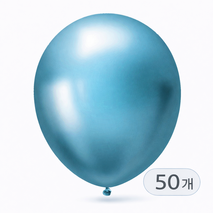 브로키 메탈풍선 12인치 50p 펄풍선 크롬풍선 데코 파티용품