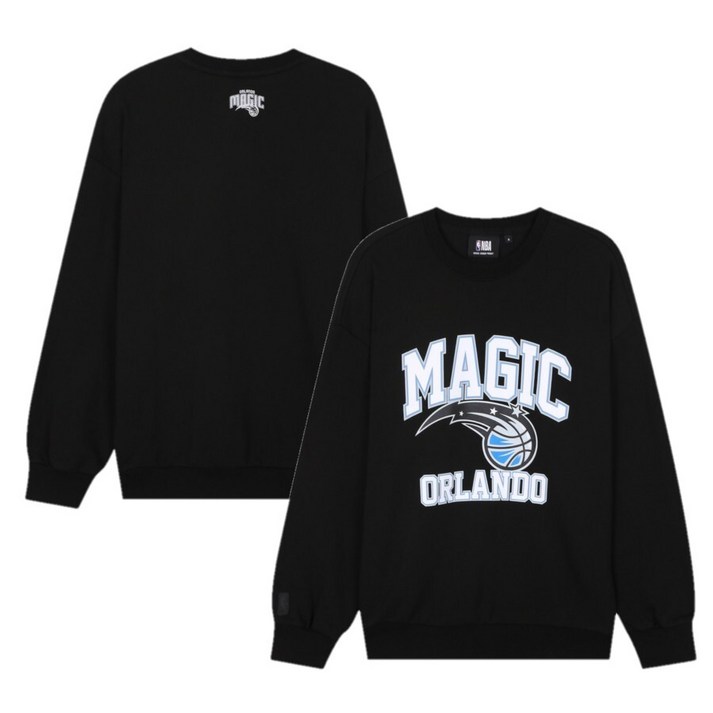 [AK플라자] [NBA] ORL 아치형 팀레터링 맨투맨 (블랙)