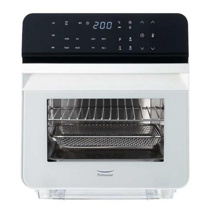 풀무원 스팀쿡 올스텐 오리진 에어프라이어 10.5L, AV10C10WA, 화이트 블랙
