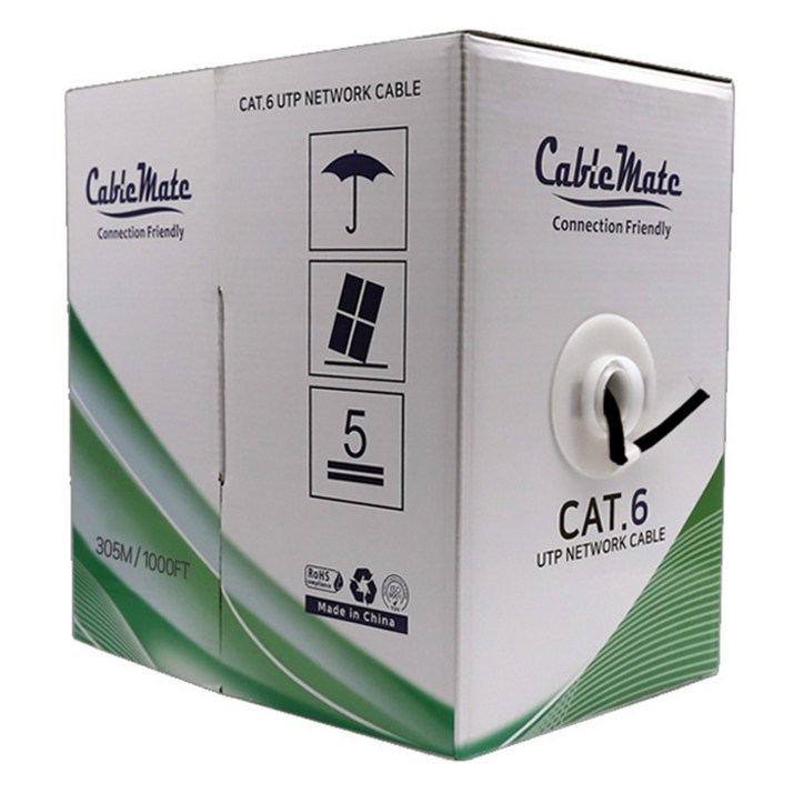 케이블메이트 CAT.6 UTP 기가 제작용 박스형 랜케이블 CM1183