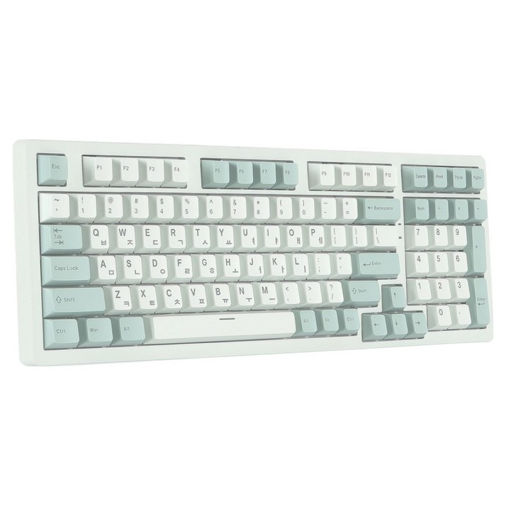 지클릭커 WK98 제주스위치 풀윤활 무선 블루투스 기계식 키보드, 그린라이트, WK98/도각도각몽돌 특주축 45g, 제조사축