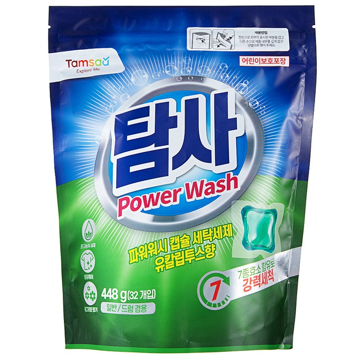 탐사 파워워시 캡슐 세탁세제 유칼립투스향 탐사 파워워시 캡슐 세탁세제 유칼립투스향