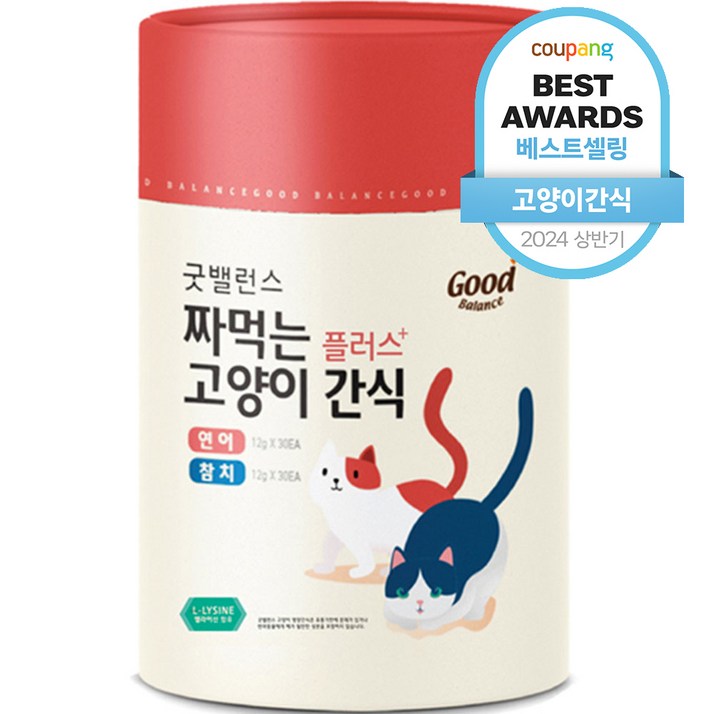 굿밸런스 고양이 짜먹는 간식 플러스 60p, 혼합맛참치연어, 12g, 1세트