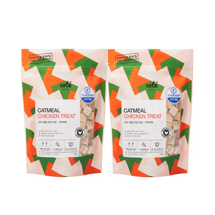 꼬뜨 고양이 밀 치킨 트릿 간식 120g