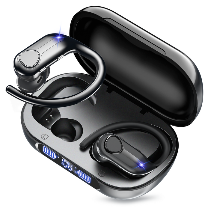 KONLY 귀걸이형 무선 블루투스 이어폰 노이즈 캔슬링 스포츠 방수 대용량 배터리 버튼식 S1