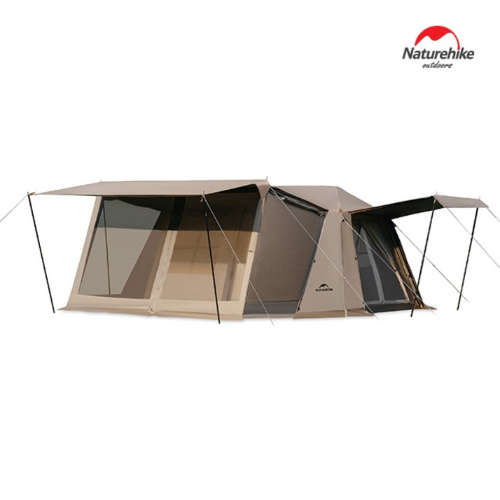 네이처하이크 빌리지 13 릿지 자동 텐트 얼티메이트 에디션 티타늄 블랙코팅 패밀리 원터치 이너룸, 브라운