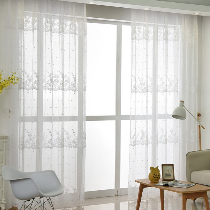 인테리어 레이스커튼 거실커튼 봉집형 2p