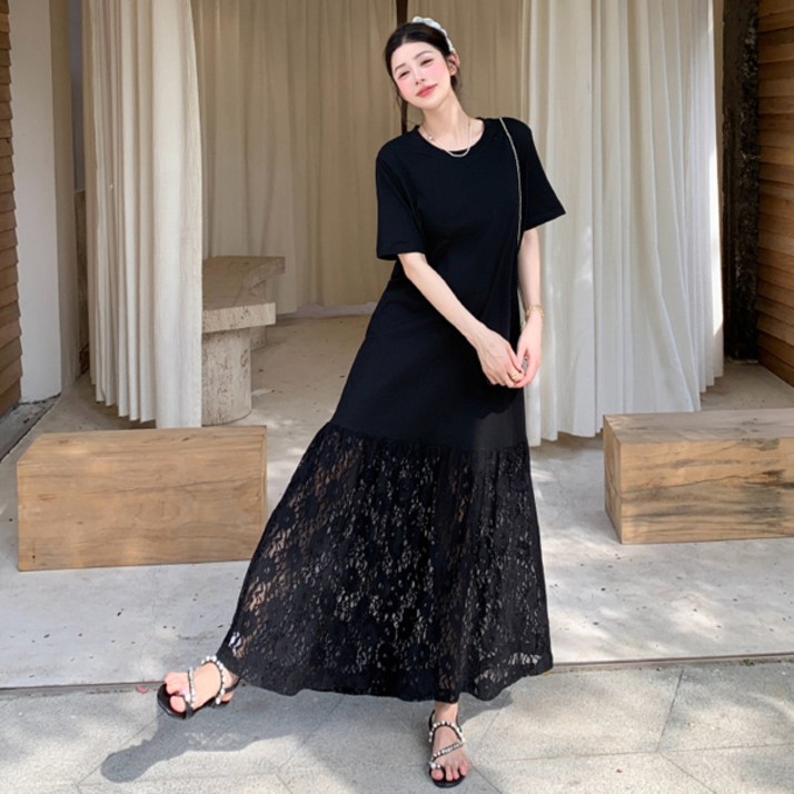 영애씨옷장 빅사이즈 원피스 로맨틱 블랙 레이스 원피스 no. 3163