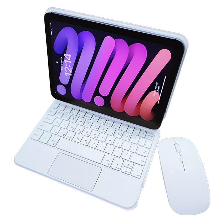 아이패드 호환 미니6 미니7 A17pro 한글 매직키보드 마우스 선택, white, 단일상품, 일반형