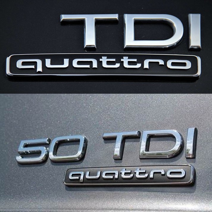 주주 아우디 후면 트렁크 이니셜 전차종 TDI 엠블럼 승용 SUV 크롬 검정 순정형, 10. 45 BLACK유광