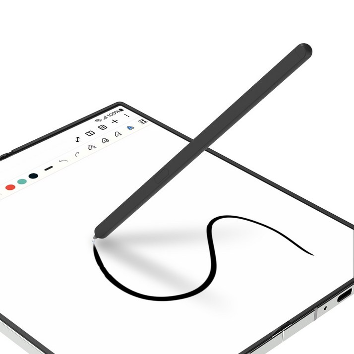 랩씨 갤럭시 Z폴드 6 5 4 3 호환 s펜, 1개, 갤럭시 Z폴드 3 4 5 6 호환 -블랙