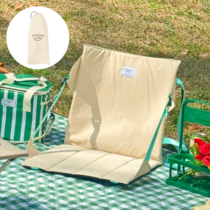 솜솜라이크 초경량 그라운드 체어 + 전용가방, 1개, 코코넛