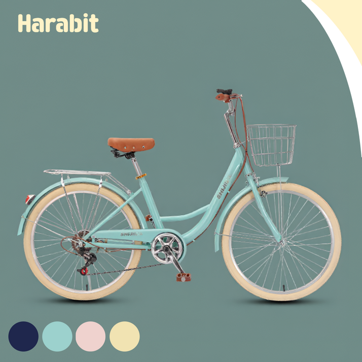 [하라빛] 여성 자전거 출퇴근 클래식 여성용 입문용 경량 바이시클 가성비 바이크 학생