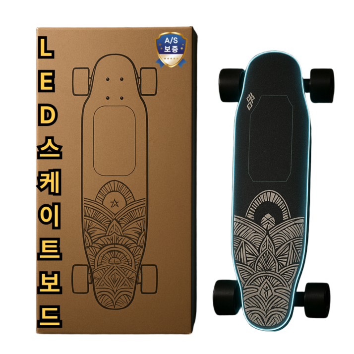 루아준 고출력 전동 스케이트 board 보드 추가 배터리, 1개, 블랙, 더블