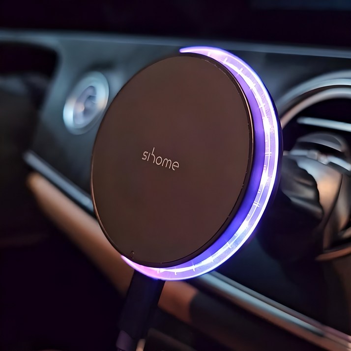 시홈 차량용 맥세이프 15W 고속 무선 충전기 거치대, SHCB01