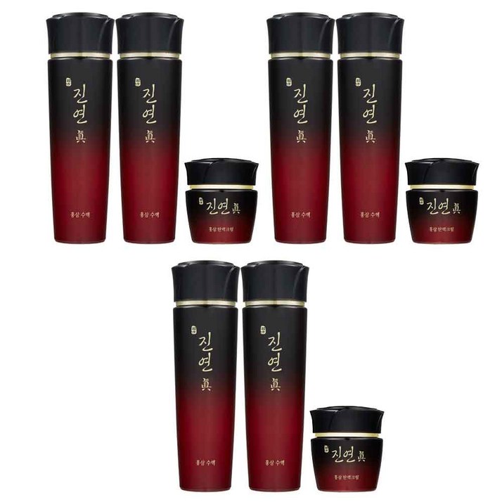 3종코리아나 진연진 홍삼 유액수액탄력크림쇼핑백, 3세트