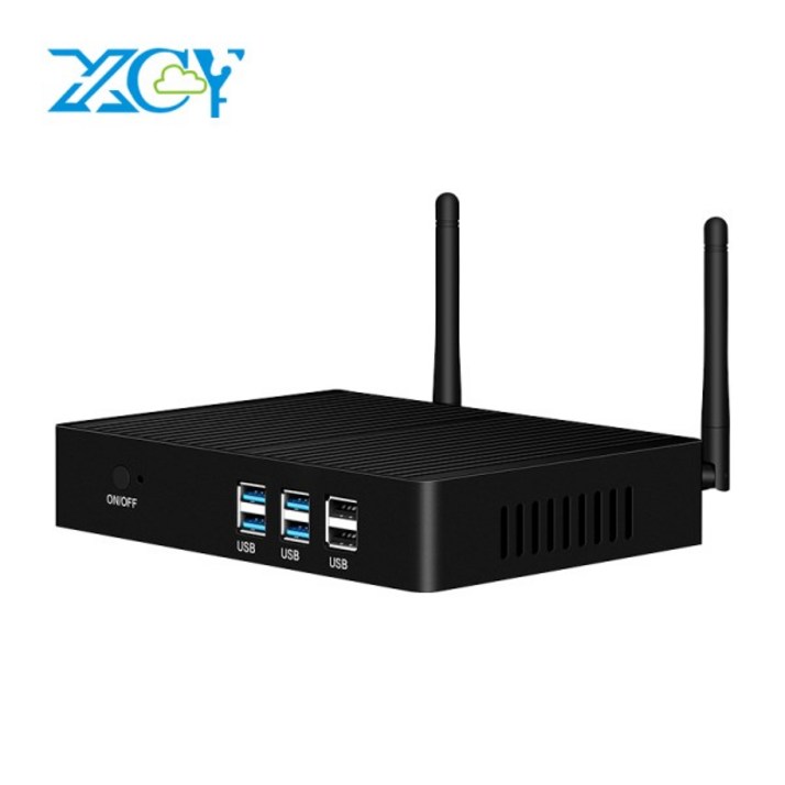 XCY 팬리스 미니 PC 인텔 코어 i7 4500U i5 300M 와이파이 기가비트 이더넷 8x USB VGA HDMI 디스플레이 윈