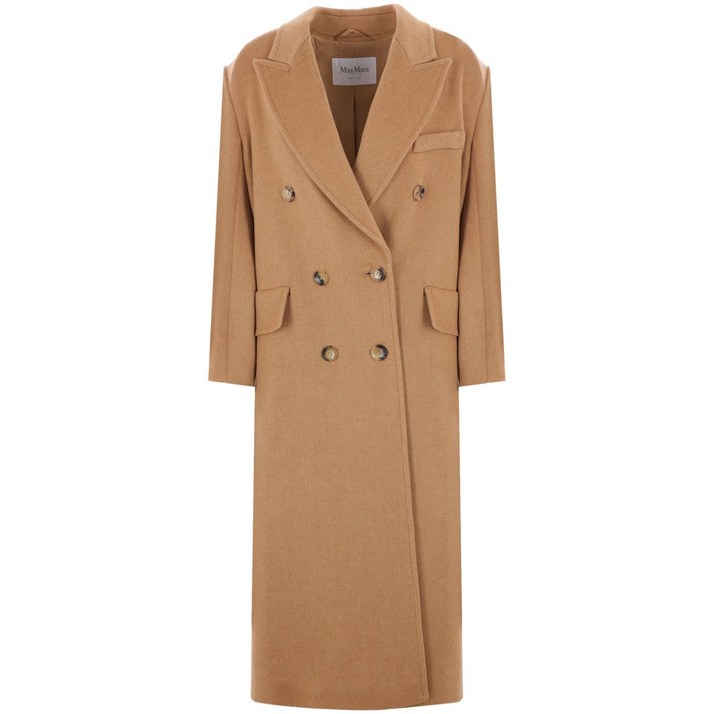 막스마라 더블 브레스티드 카멜 코트