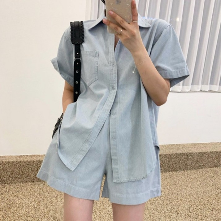 50시즌오프 한정수량세일 메이킹유 남방세트 밴딩팬츠세트 바캉스룩 간편코디 P3020포티세트