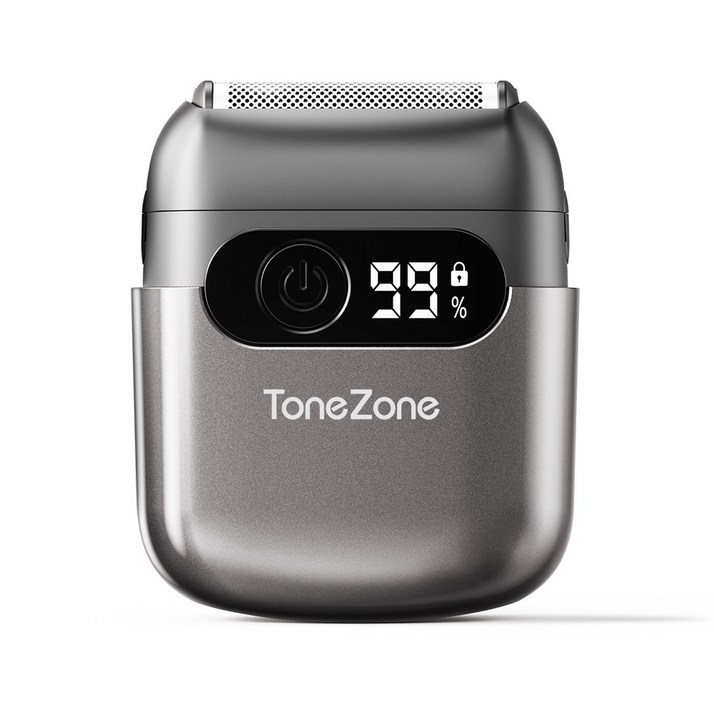 TONEZONE 미니 전기면도기 왕복식 360도밀착 피부자극적음 IPX7방수, 그레이, BG-7181