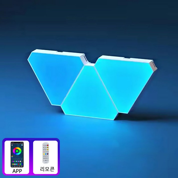 Meyuge LED 간접 패널 라인 조명 DIY 조립식 벽조명 스마트 RGB 모듈식 패널, 3개, 블루투스 앱리모콘 3개 Meyuge LED 간접 패널 라인 조명 DIY 조립식 벽조명 스마트 RGB 모듈식 패널, 3개, 블루투스 앱리모콘 3개