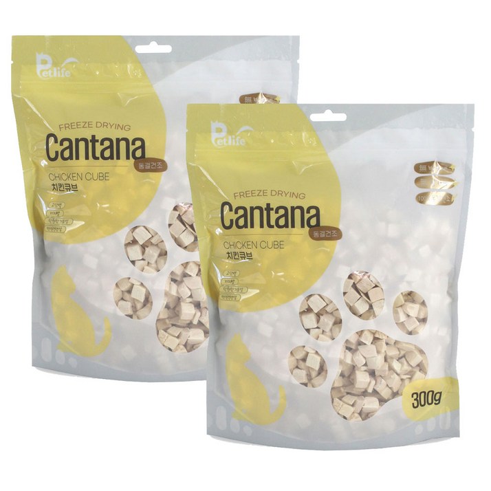 칸타나 동결건조 치킨 큐브300g x2개 묶음 칸타나 동결건조 치킨 큐브300g x2개 묶음