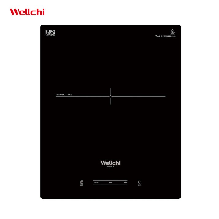 웰치 1구 빌트인 인덕션 전기레인지 매립형 탁상용 가정용 업소용 식탁 원룸 빌라 신축 WEI-100N