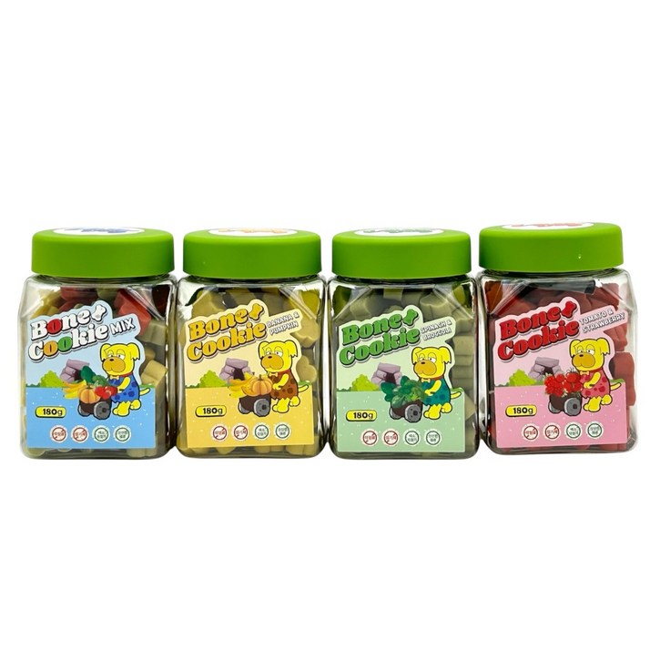 저알러지 야채 과일 비건 영양 간식 레이지독 본쿠키 4종, 180g, 2개, 혼합맛단호박바나나