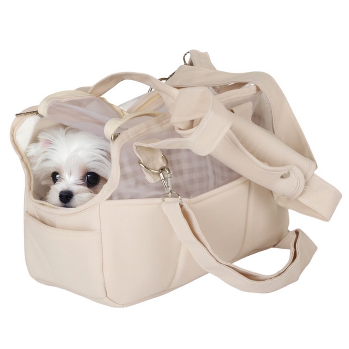 도그팜 강아지 여름 산책 가방 슬링백 쿨원단 이동 캐리어