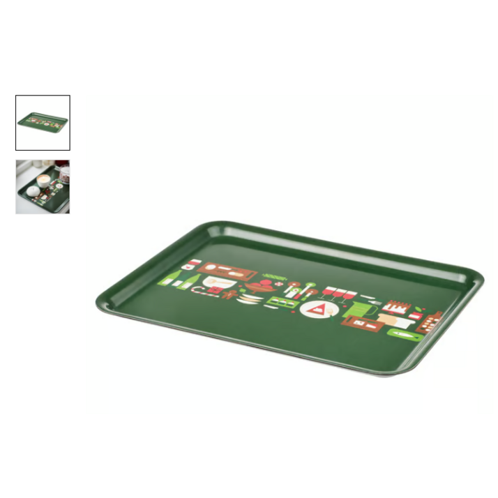 이케아 빈테르핀트 트레이, 그린, 37×28 cm 906.045.38