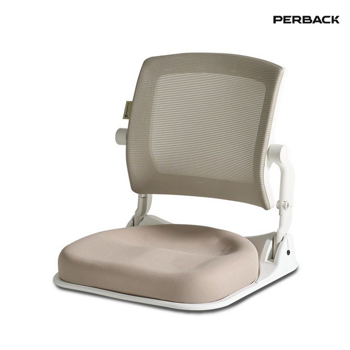 퍼백 PB-L1503 브리즈백 접이식 휴대용 좌식의자 일식집 다다미방 허리 편안한 바닥의자, 화이트프레임