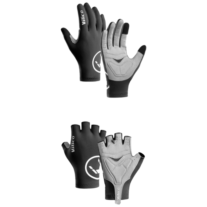 댄트클럽 UF 충격흡수 자전거 장갑 반장갑+긴장갑 1세트, 2개, 라이딩블랙