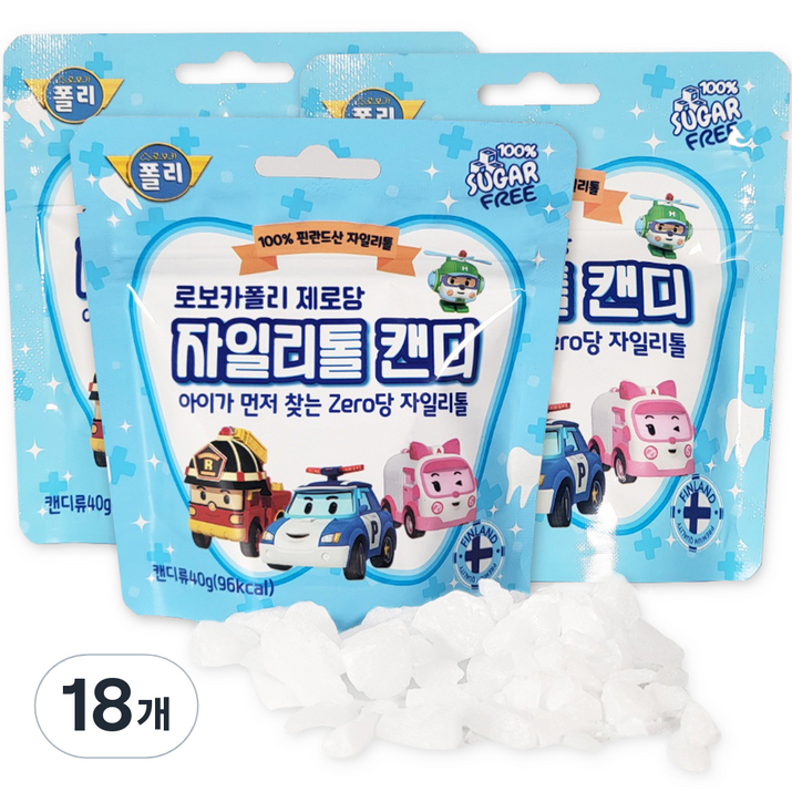 로보카폴리 제로당 자일리톨 캔디 40g, 40g, 자일리톨, 18개